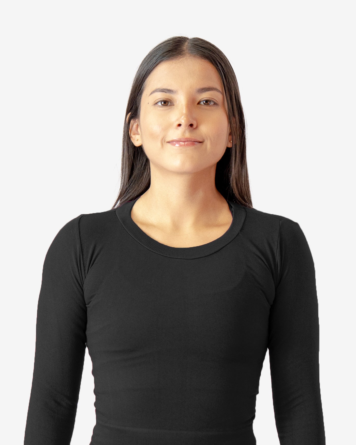 BLUSA MANGA LARGA CUELLO REDONDO