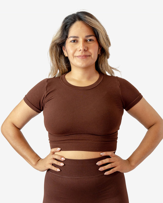 BLUSA MANGA CORTA CUELLO REDONDO