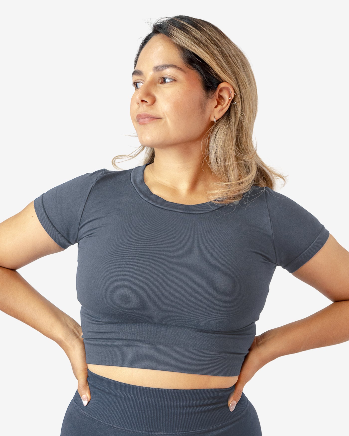 BLUSA MANGA CORTA CUELLO REDONDO