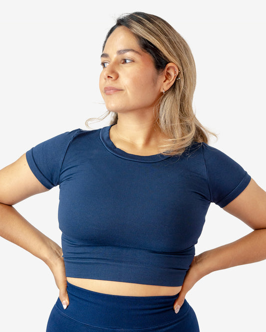 BLUSA MANGA CORTA CUELLO REDONDO