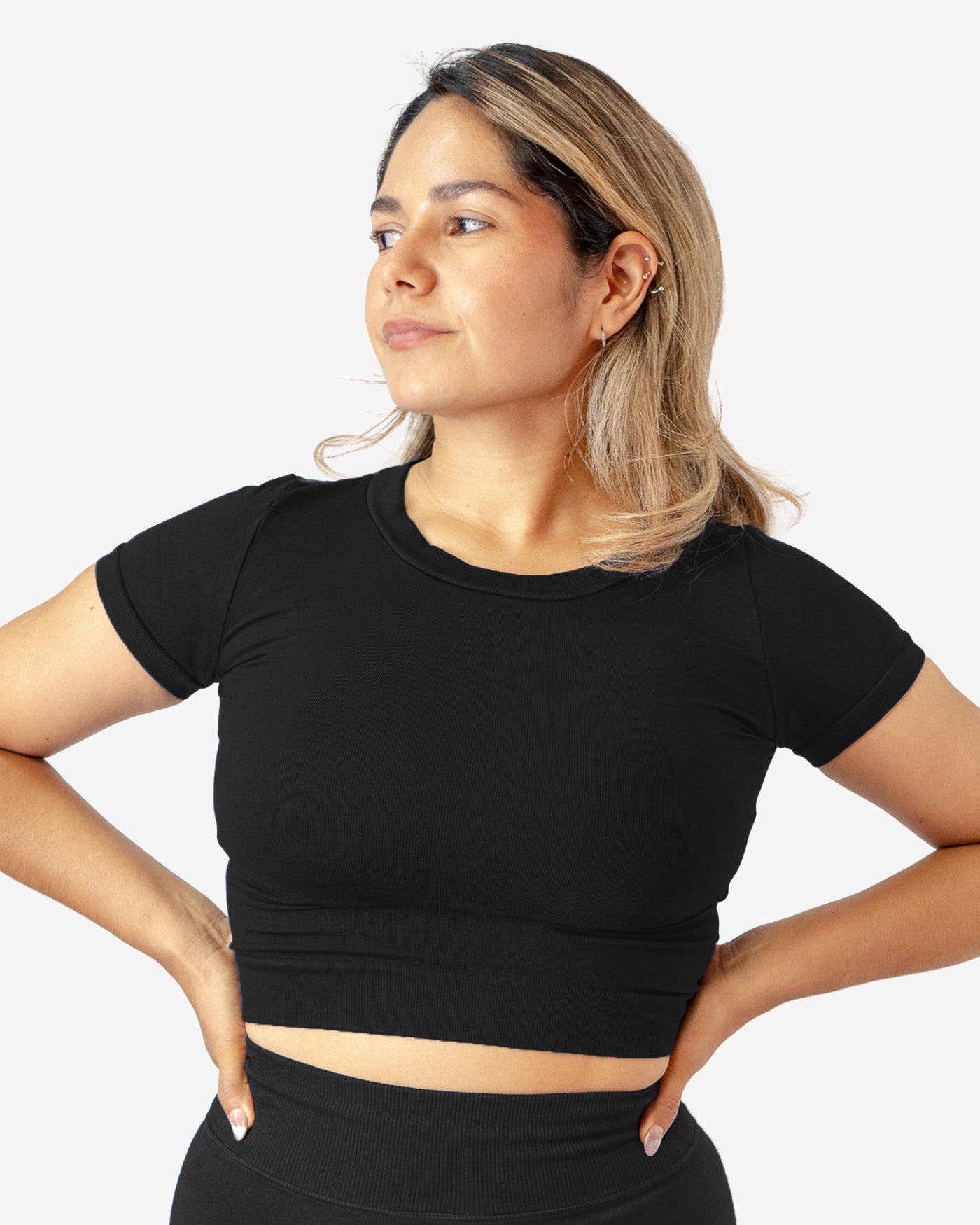 BLUSA MANGA CORTA CUELLO REDONDO