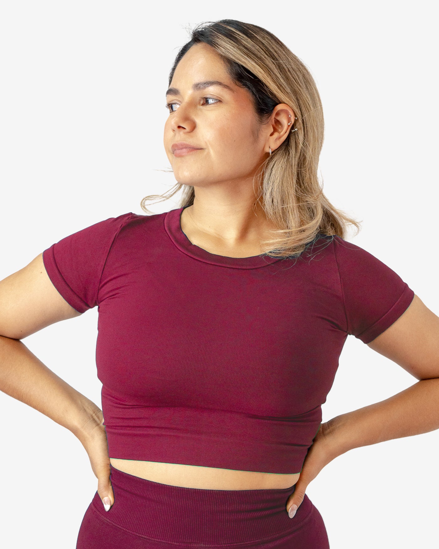 BLUSA MANGA CORTA CUELLO REDONDO