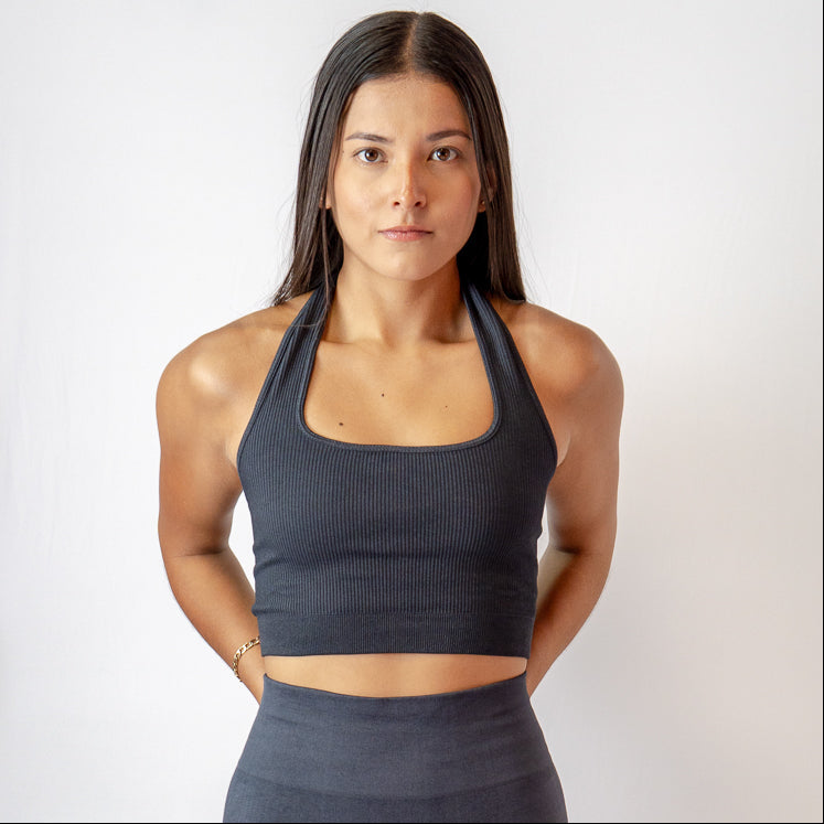 TOP HALTER ACANALADO