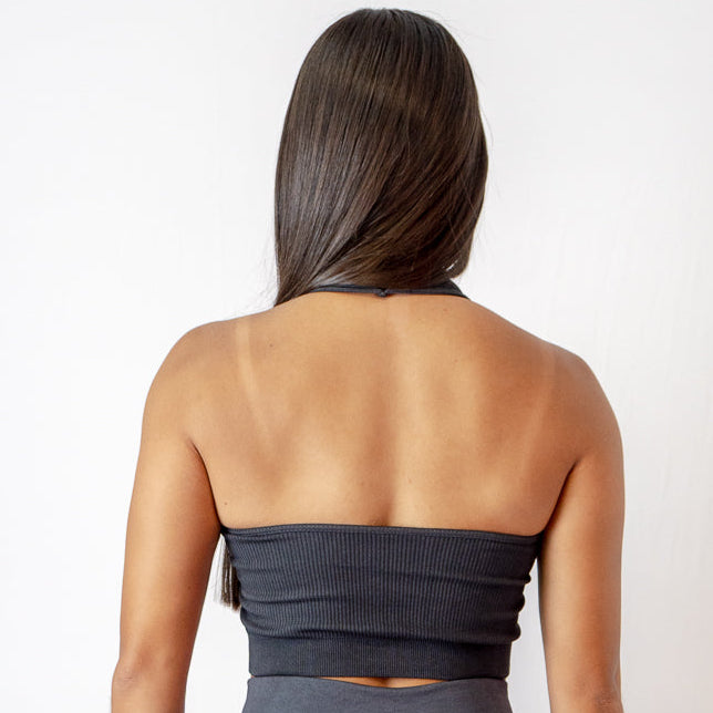 TOP HALTER ACANALADO