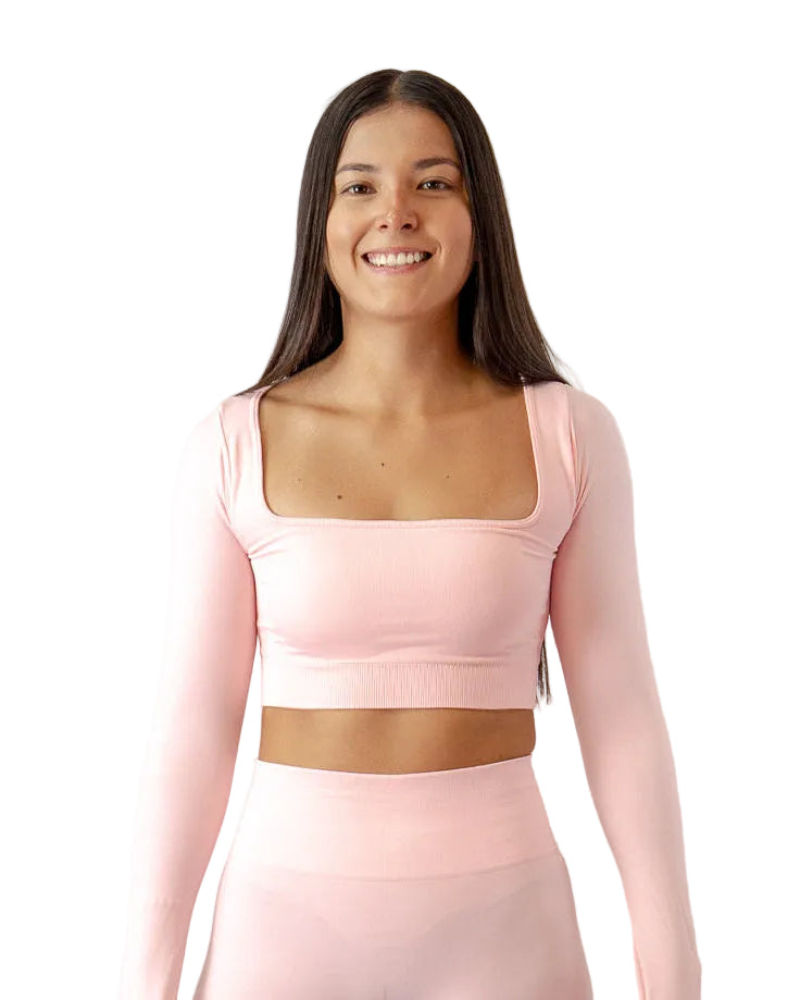 CROP TOP MANGA LARGA