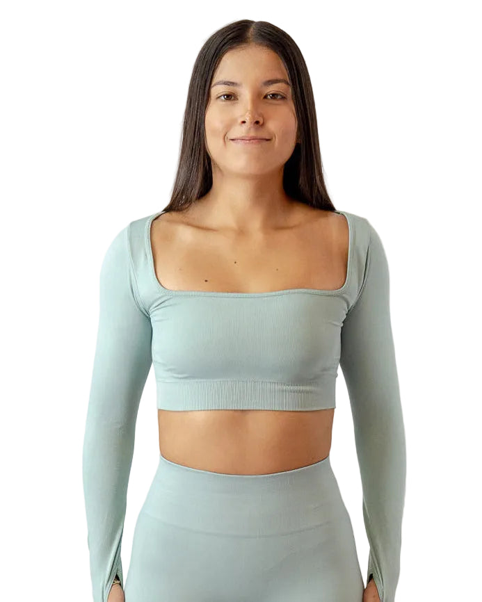 CROP TOP MANGA LARGA