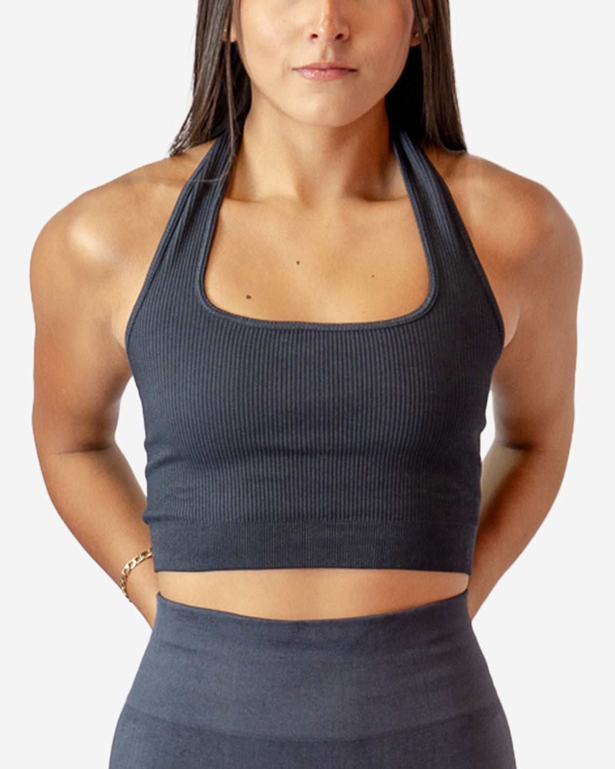 TOP HALTER ACANALADO